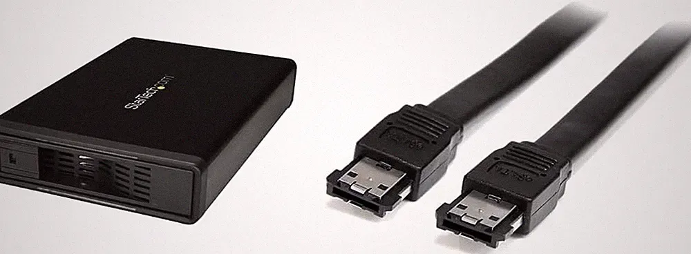 External hard drive with eSATA connection