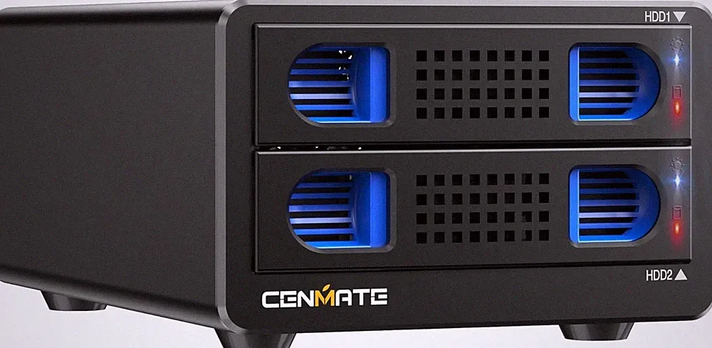 eSATA hard drive enclosure with fan