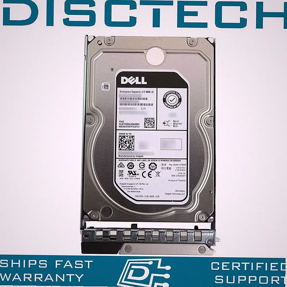 Dell 400-ATKV / 88MH8 8TB 3.5” 7.2K RPM 512e SATA Hard Drive Kit X7K8W