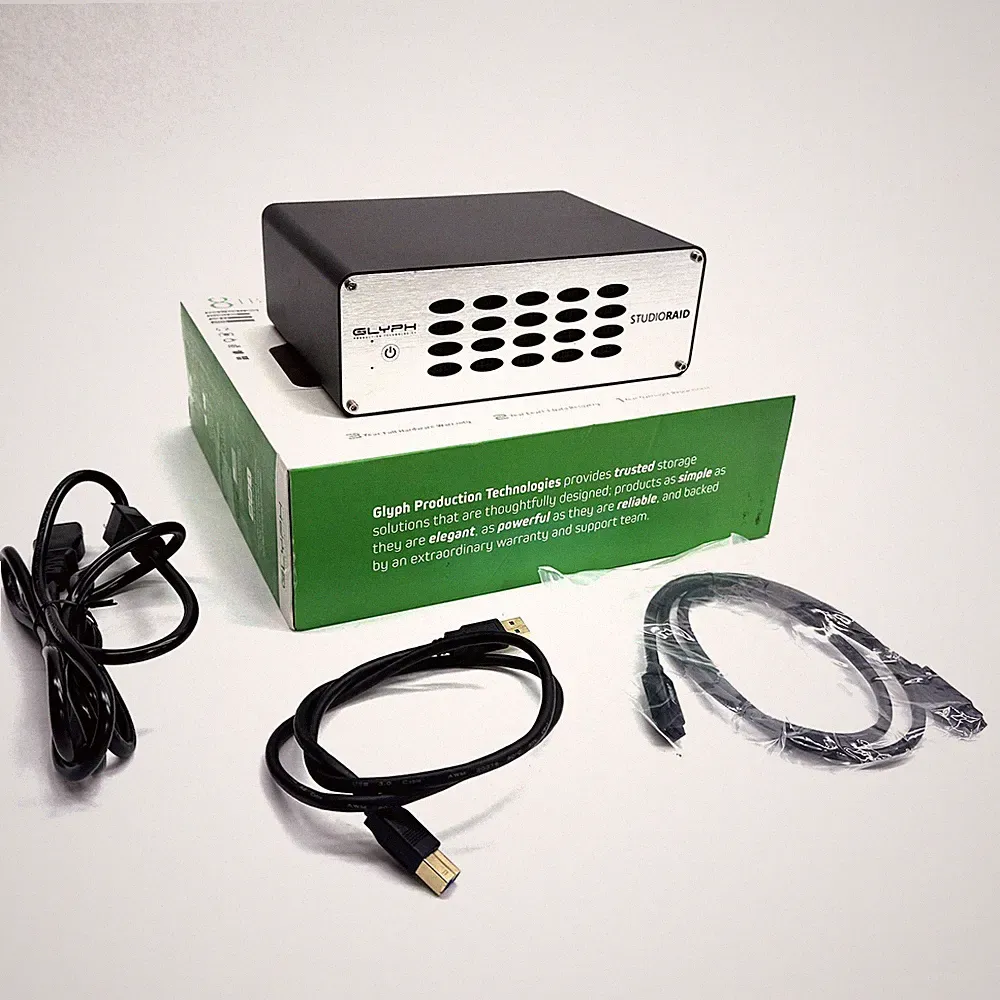 Glyph StudioRaid 8TB External HDD RAID 0 1 JBOD Firewire FW 800 USB 3 SR8000