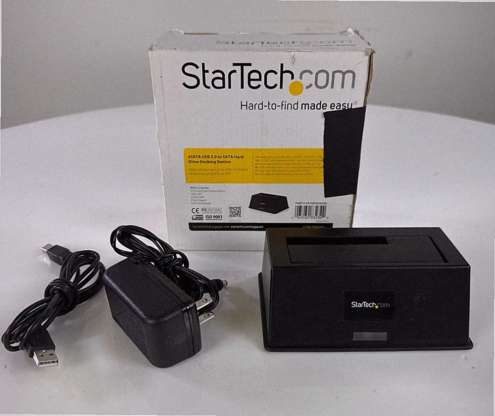 StarTech eSATA USB 2.0 to SATA Hard Drive Docking Station with Cables and Power